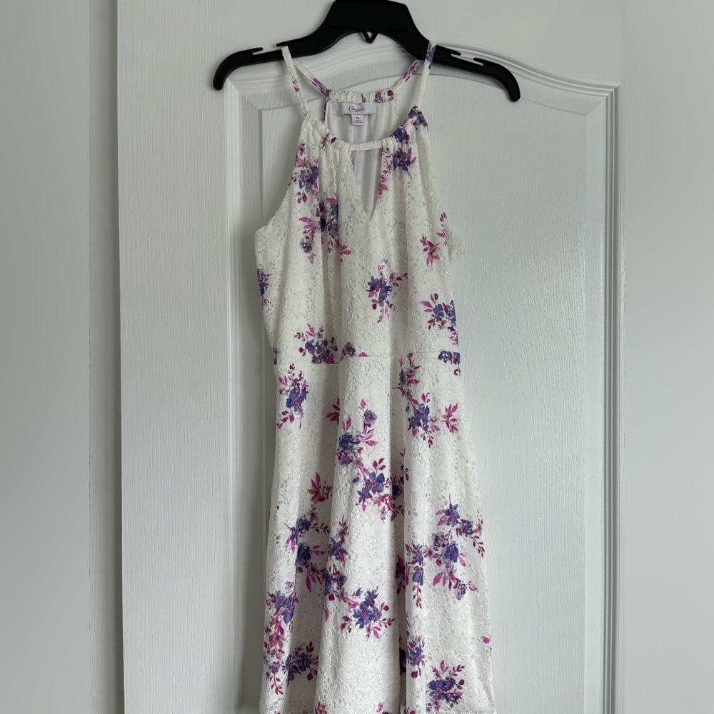 XS WHITE FLORAL DRESS
